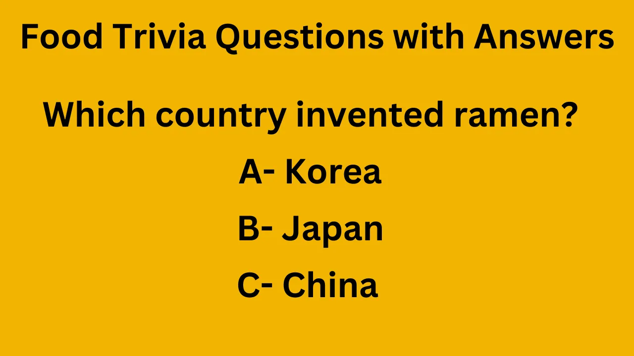 Food Trivia Questions with Answers