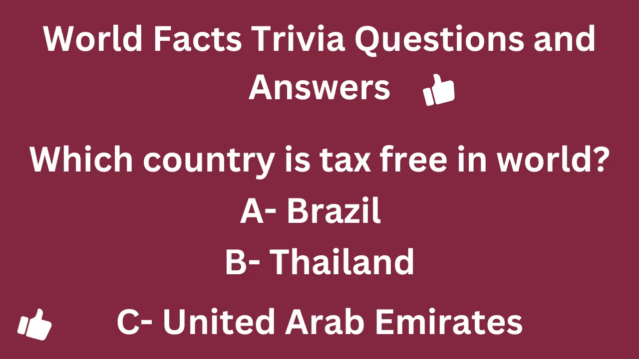 World Facts Trivia Questions and Answers