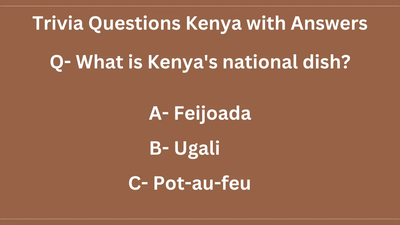 Trivia Questions Kenya with Answers