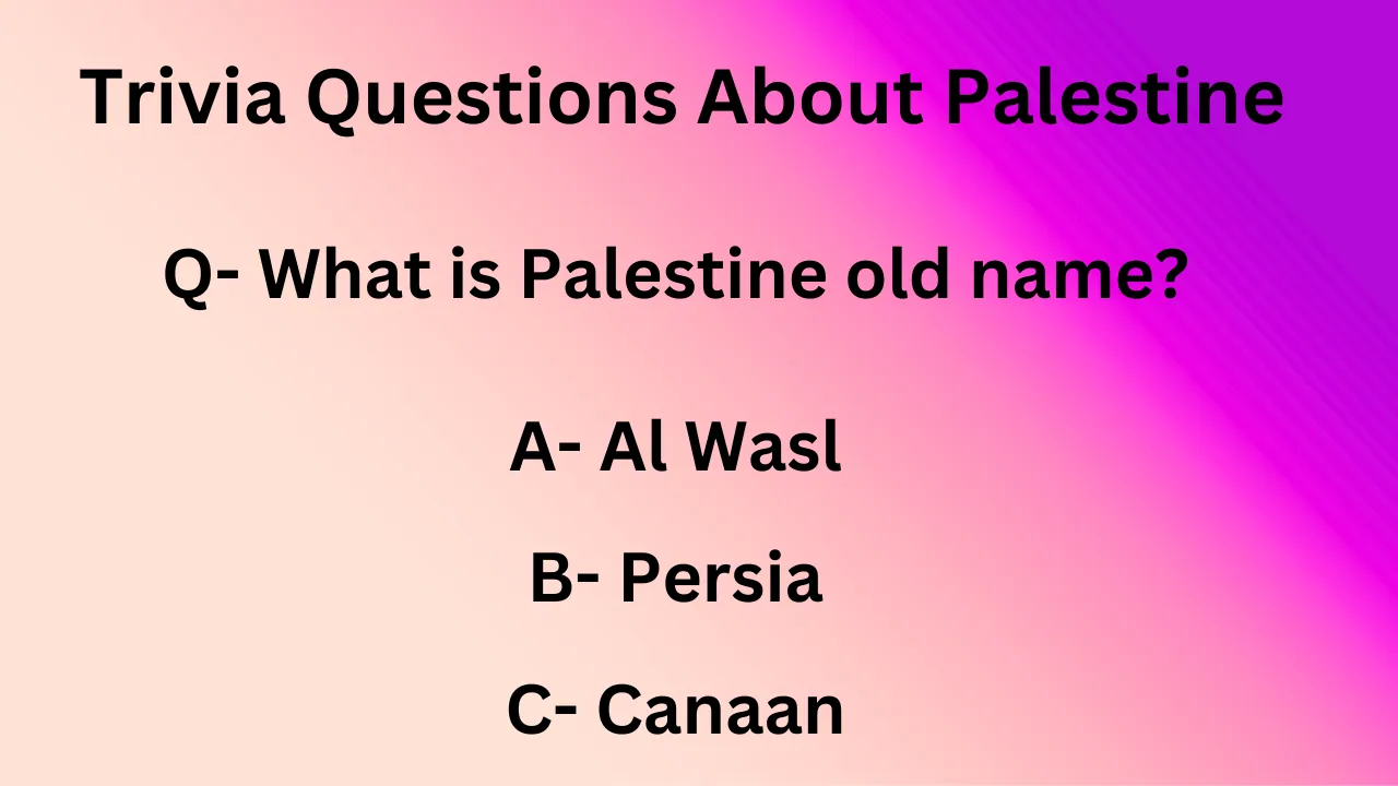 Trivia Questions About Palestine