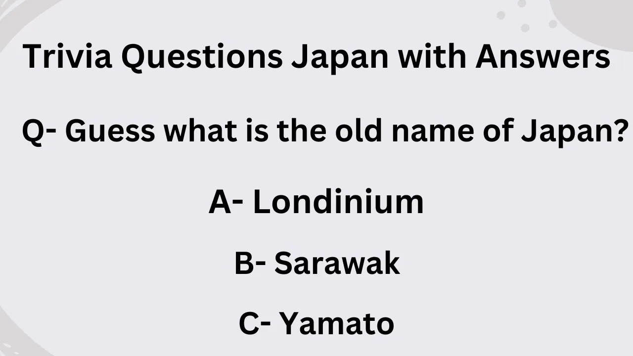 Trivia Questions Japan with Answers