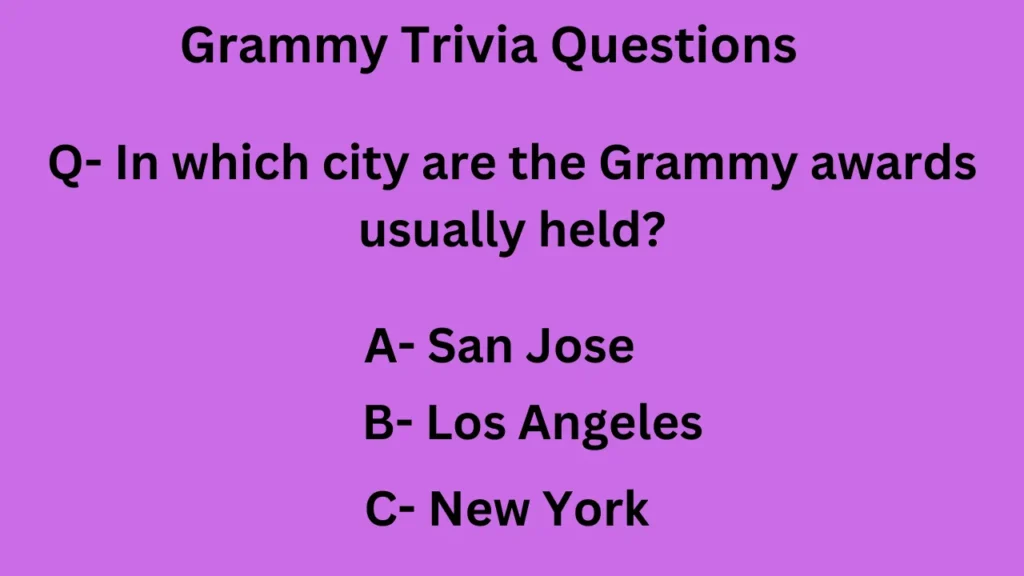 Grammy Trivia Questions