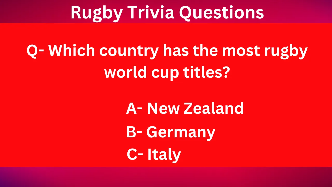 Rugby Trivia Questions