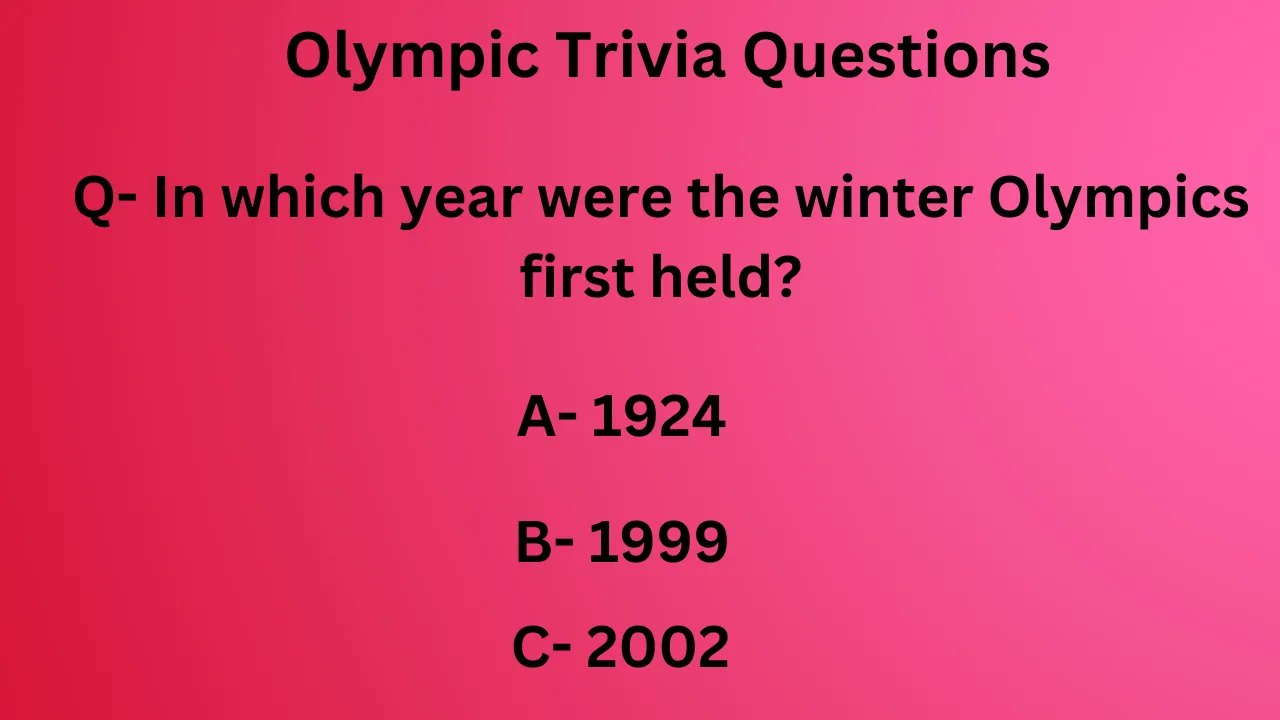 Olympic Trivia Questions